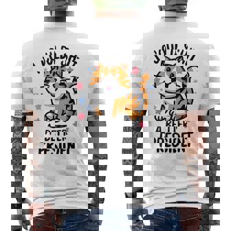 I Could Shit A Better President Anti Trump Cats Lovers Men's T-shirt Back Print - Monsterry