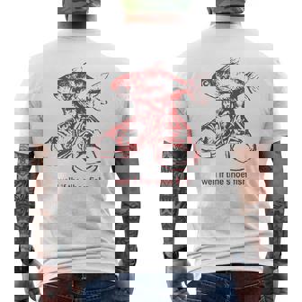 Well If The Shoe Fish Wear It Shoe Fish Cursed Y2k Men's T-shirt Back Print - Monsterry