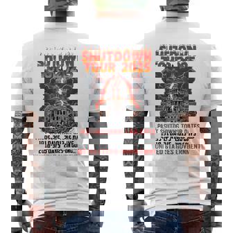 Shutdown Tour 2025 Us Government Shutdown Men's T-shirt Back Print | Mazezy