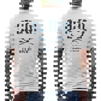 Sligo Ireland Vintage Nautical Paddles Sports Oars Men's Back Print T-Shirt | Mazezy