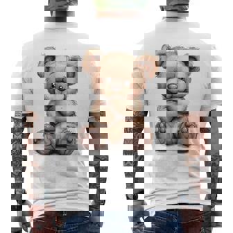 Snirt À Capuche Motif Ours En Peluche Imprimé Dans Le Dos T-shirt imprimé au dos - Cadeauxyz