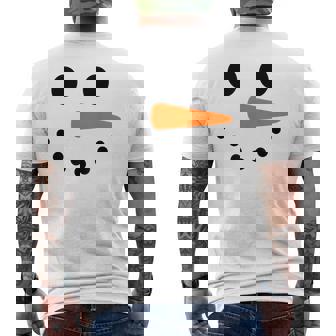 Snowman Face Christmas Costume Men's T-shirt Back Print | Seseable UK
