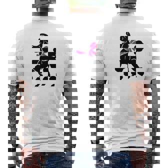 Sock Hop Poodle Pink Scarf Men's T-shirt Back Print | Seseable CA