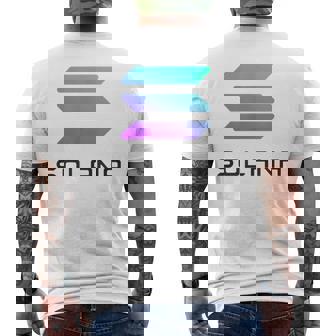 Solコインcryptocurrency 30ソラナ・テクノロジーolana メンズTシャツ バックプリント - Kawaiitshirt