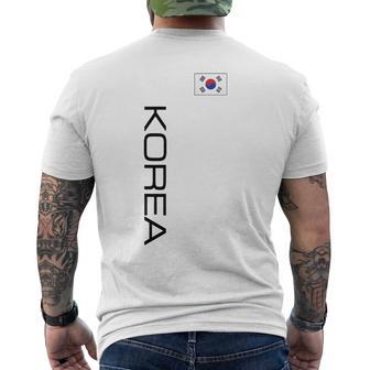 South Korea Flag Sports Athletic Jersey Vertical Style Men's T-shirt Back Print - Thegiftio UK