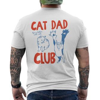 Sul Retro Cat Dad Club Life Is Better With Cats Festa Del Papà T-shirt da uomo con stampa posteriore - Novitaregali