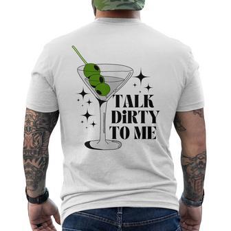 Talk Dirty To Me Dirty Martini Men's T-shirt Back Print - Thegiftio UK