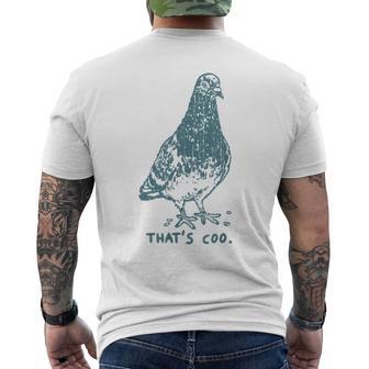 That's Coo Pigeon Punny Pigeon Men's T-shirt Back Print - Thegiftio UK