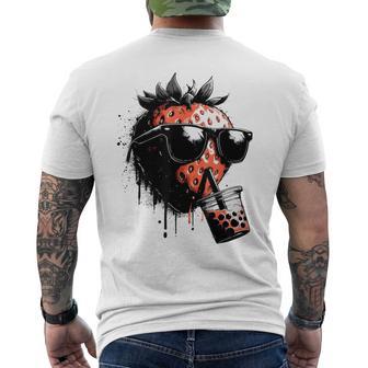Thé Boba Aux Fraises Amateur De Thé Aux Bulles Graphiqueintage T-shirt imprimé au dos - Cadeauxyz