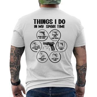 Things I Do In My Spare Time Gun Enthusiast Men's T-shirt Back Print - Thegiftio UK