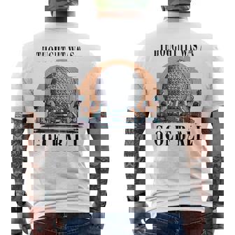 I Thought It Was A Golf Ball Golf Ball Men's T-shirt Back Print - Thegiftio