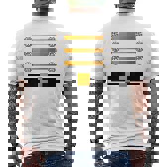 Toy Soldier Nutcracker Costume Christmas Drummer Outfit Men's Back Print T-Shirt | Mazezy