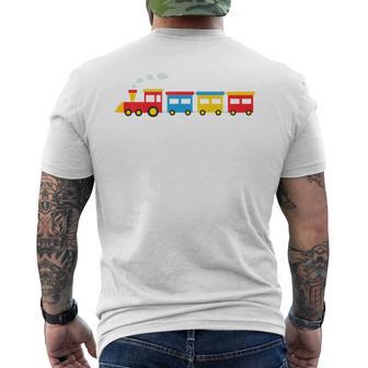 Trains For Boys Steam Locomotive Train For Toddler Boys Men's T-shirt Back Print - Thegiftio UK