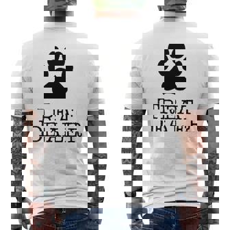 Treat Dealer Dog Paw In Typewriter Fun Men's T-shirt Back Print | Seseable UK