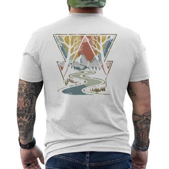 Trees Wildlife Nature Vintage Forest Woods Outdoor Men's T-shirt Back Print - Monsterry