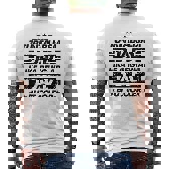 Turntablism Dad Like A Regular Dad But Cooler Men's Back Print T-Shirt | Mazezy