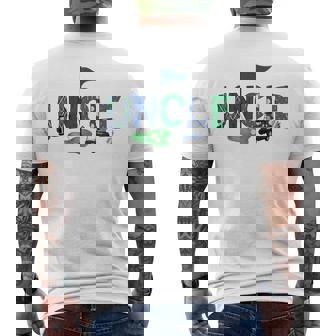 Uncle Of The Birthday Boy Hole In One Golf Sport Matching Men's T-shirt Back Print - Monsterry