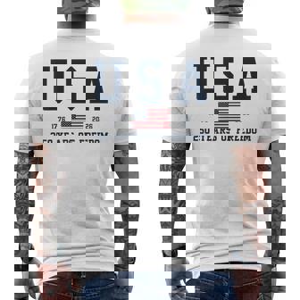 Usa 250 Years Of Freedom 1776 2026 America's 250Th Birthday Men's T-shirt Back Print - Thegiftio