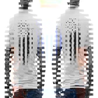 Usa Patriotic Pride Grunge American Flag Freedom Men's T-shirt Back Print - Monsterry