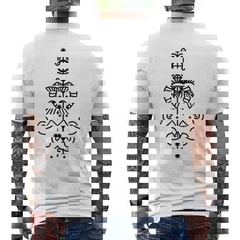 Veve Erzulie Diosaudú Del Amor Hechicería Magia Oculta Manga Larga Camiseta Hombre Estampado Espalda - Regaloses