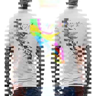 Vibrant And Colorful Holi メンズTシャツ バックプリント - Kawaiitshirt