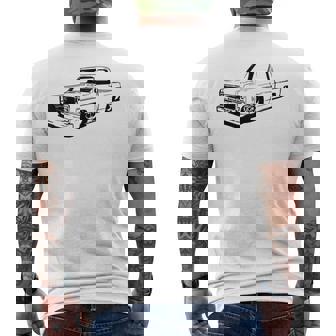 Vintage 73-87 Mini C10 Truck Slammed Graphic Dad Gag Father Men's T-shirt Back Print - Thegiftio