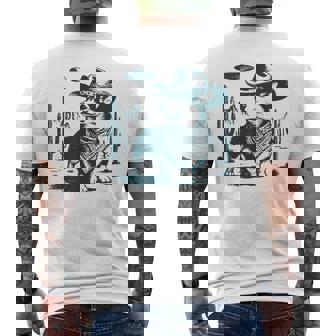 Vintage Corgi Ufo Corgi Cowboy With Ufo Western Dog Men's T-shirt Back Print - Thegiftio