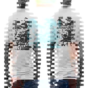 Vintage Doberman Ufo Western Cowboy Dog Relaxing Meme Men's T-shirt Back Print - Monsterry