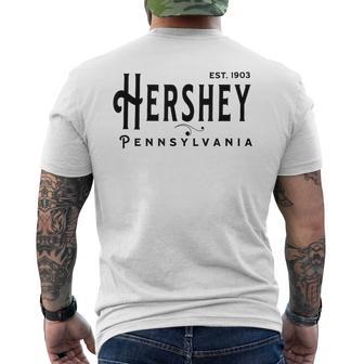 Vintage Merch Souvenir Visit Hershey Pennsylvania Men's T-shirt Back Print - Thegiftio UK