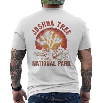 Vintage National Park Retro Outdoor Camping Hike Joshua Tree Men's T-shirt Back Print | Mazezy
