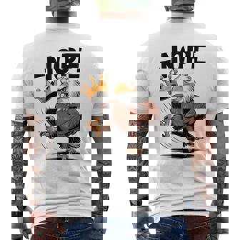 Vintage No Kings In America Eagle Kicking Crown Men's T-shirt Back Print | Mazezy