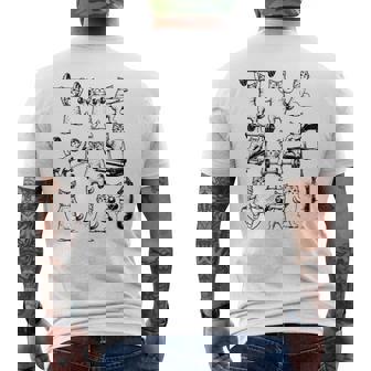 Vintage Retro Weight Lifting Gym Cat Deadlift Cat Love Men's T-shirt Back Print - Monsterry