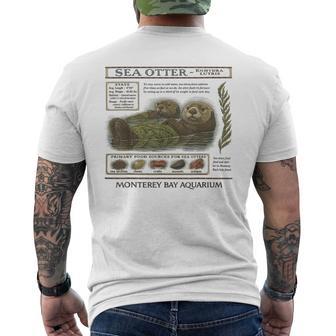 Vintage Sea Otter Lover 90'S Aquarium Men's T-shirt Back Print - Thegiftio UK
