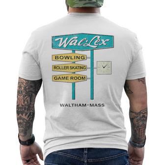 Wal-Lex Retro Bowling Roller Skating Rink Waltham Ma Vintage Men's T-shirt Back Print - Thegiftio UK