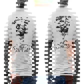 Weenies & Tinis Social Club Dachshund Dog With Martini Men's T-shirt Back Print - Monsterry