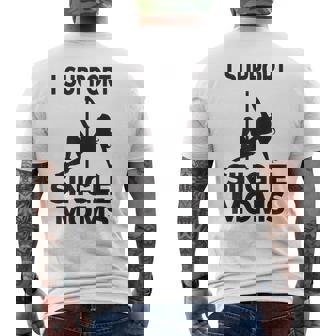 White Trash Party Attire I Support Single Moms Men's T-shirt Back Print | Mazezy