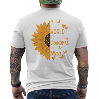 In A World Full Of Grandmas Be A Nina Mom Cute Grandma Men's T-shirt Back Print - Thegiftio UK