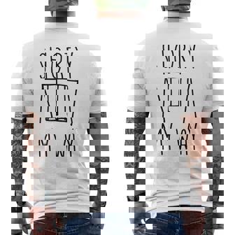 Shorty My Way Swing Set Drawing Mother And Mom 90s Men's Back Print T-Shirt | Mazezy