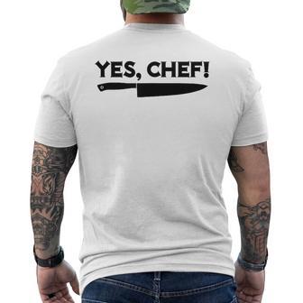 Yes Chef Professional Sous Chef Meme Simple Text Men's T-shirt Back Print - Thegiftio UK