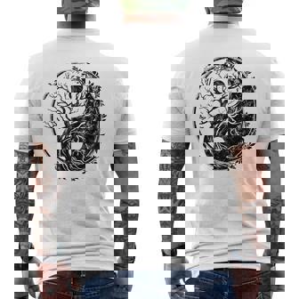 Yin Yang Symbol Tree Of Life Tai Chi Qigong Yoga Taoism Men's Back Print T-Shirt | Mazezy