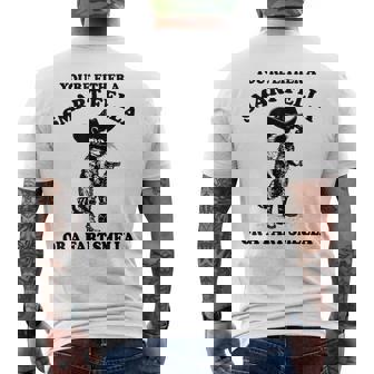 You're Either A Smart Fella Or A Fart Smella Vintage Raccoon Men's T-shirt Back Print - Monsterry