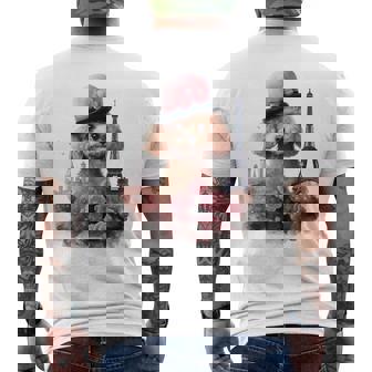 かわいい フランス パリ エッフェル塔 トイプードル パリジャンプードル 長袖tシャツ メンズTシャツ バックプリント - Kawaiitshirt