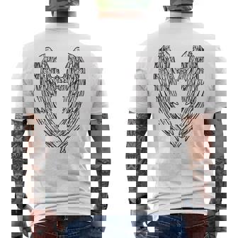 かわいい天使の羽 メンズTシャツ バックプリント - Kawaiitshirt