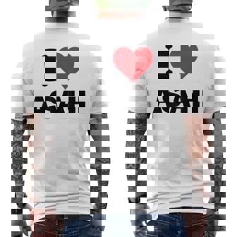 アイハート アサヒジャパン ラブ日本土産アイテム メンズTシャツ バックプリント - Kawaiitshirt