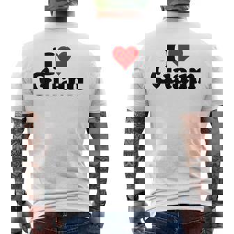 アイラブハートグアムグアマニアンプライド メンズTシャツ バックプリント - Kawaiitshirt