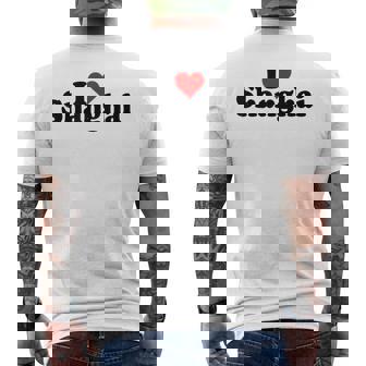 アイラブハート上海チャイナ メンズTシャツ バックプリント - Kawaiitshirt