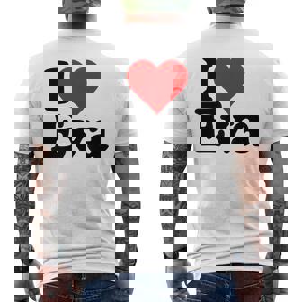 アイ・ラブ・ハート・エヴァ メンズTシャツ バックプリント - Kawaiitshirt