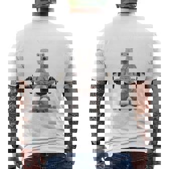 ウェイトリフティング 筋トレ バーベル やる気がないなら家に帰れ 白熊 しろくま メンズTシャツ バックプリント - Kawaiitshirt