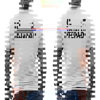 オランダサッカージャージ オラニエフットボールホランド メンズTシャツ バックプリント - Kawaiitshirt