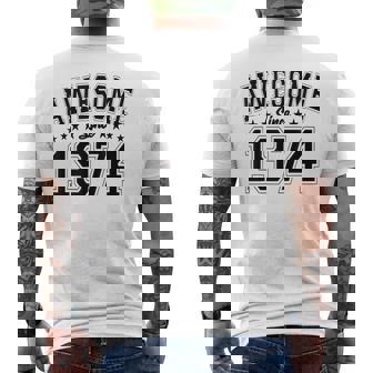 オーサム・ビンテージ1974年 メンズTシャツ バックプリント - Kawaiitshirt